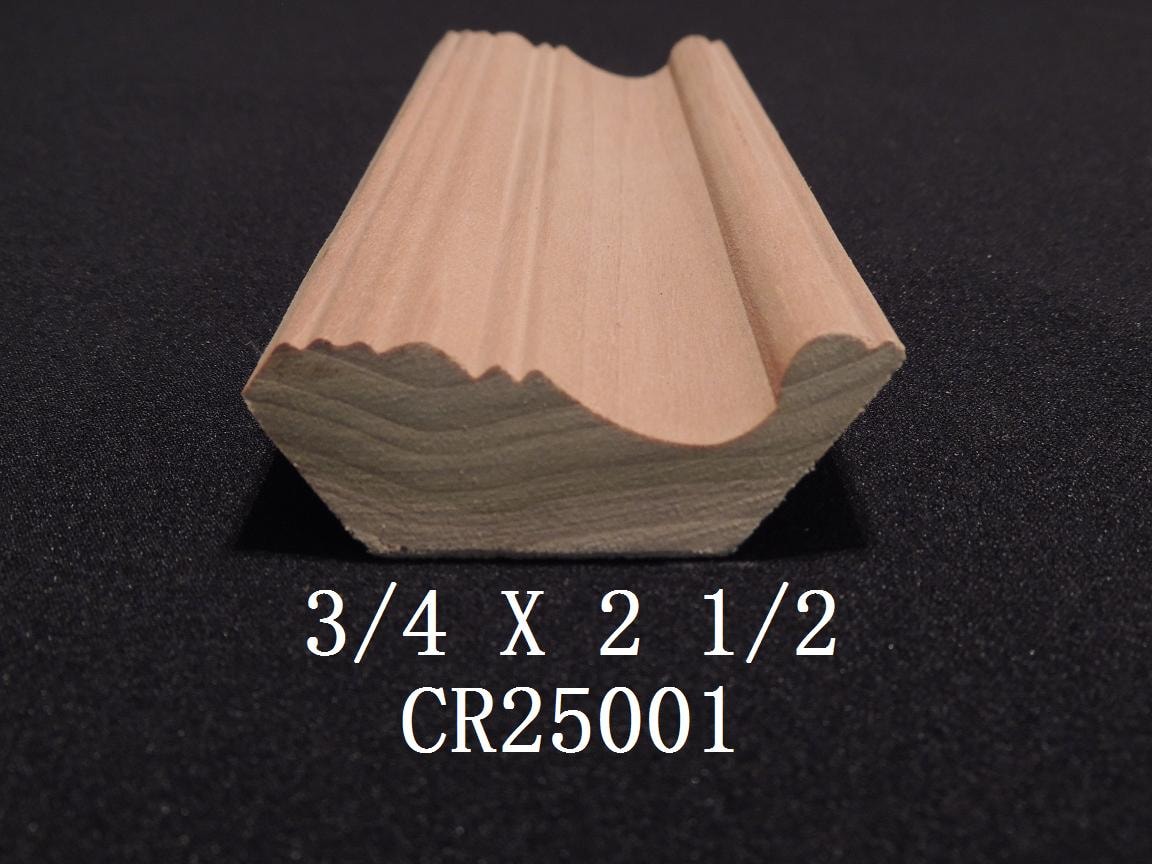 Crown moulding profile CR25001 — 3/4 x 2 1/2
