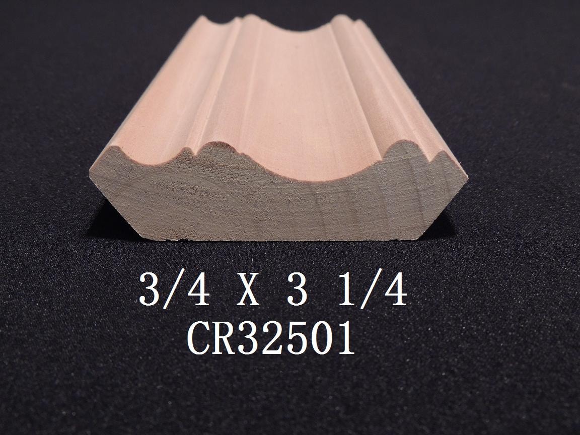 Crown moulding profile CR32501 — 3/4 x 3 1/4
