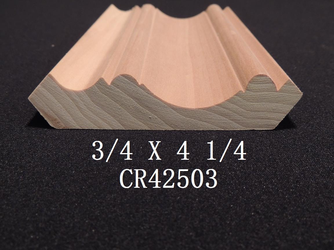 Crown moulding profile CR42503 — 3/4 x 4 1/4